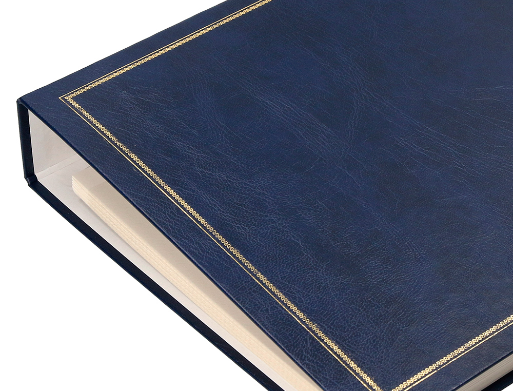 ALBUM DE FOTOS LIDERPAPEL ANEIS SERIE CLASSIC COM 20 FOLHAS AUTOADESIVAS COR AZUL