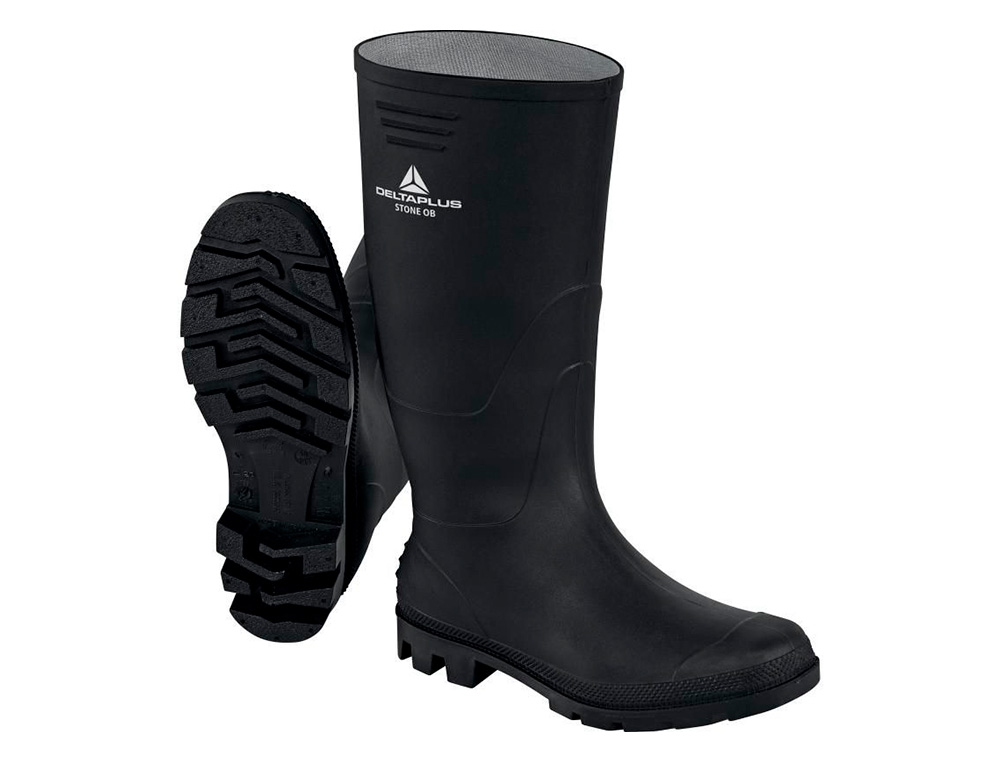 BOTAS DELTAPLUS DE SEGURANCA STONE PVC PRETO SOLA DE PITOES TAMANHO 38