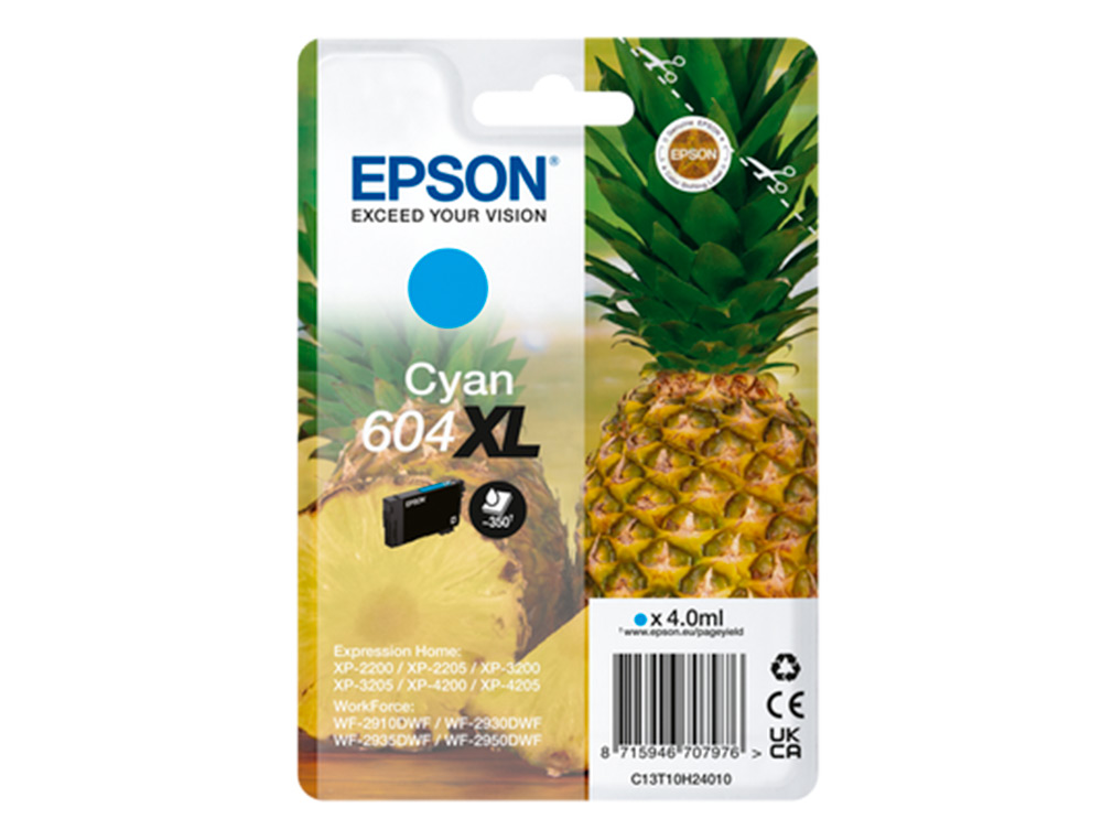 TINTEIRO EPSON 604XL EXPRESSION HOME XP-2200 / 2205 / 3200 / 3205 / 4200 / 4205 / WF-2910 SERIES COR