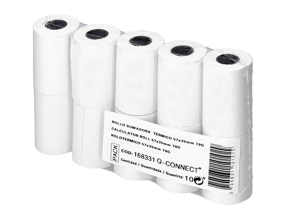 ROLO TERMICO PARA IMPRESSORA GREENING 57 MM LARGURA X 35 MM DIAMETRO PARA TPV SEM BISFENOL EM PAPEL DE 70 GR