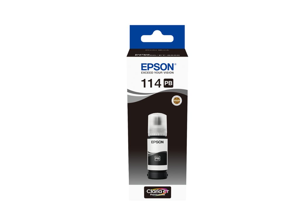 TINTA EPSON T114 ECO TANK ET-8500 / 8550 PRETO PHOTO GARRAFA 70 ML