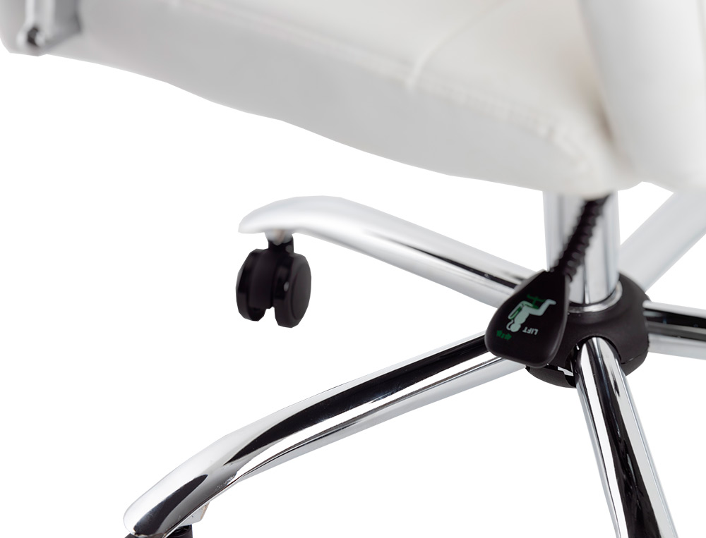 CADEIRA DE DIRECAO Q-CONNECT PIAVE IMIT DE PELE BASE METAL ALT MAX 1250 MM LARG 610 MM PROF 700 MM RODAS PREMIUM COR BRA