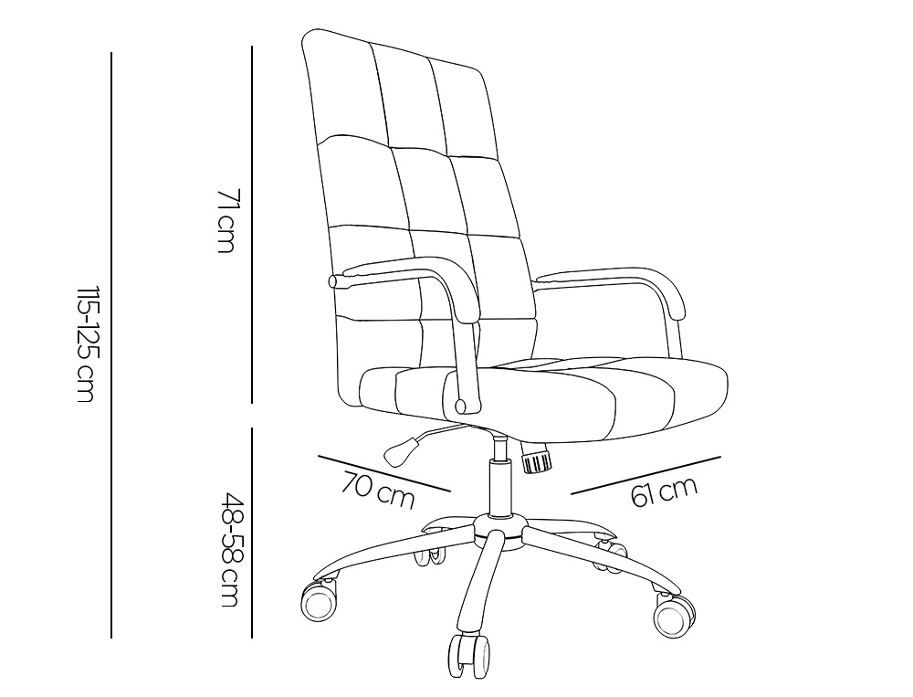 CADEIRA DE DIRECAO Q-CONNECT PIAVE IMIT DE PELE BASE METAL ALT MAX 1250 MM LARG 610 MM PROF 700 MM RODAS PREMIUM COR BRA