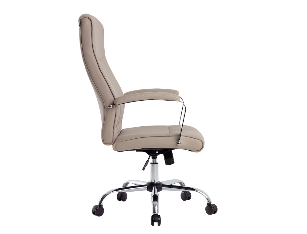 CADEIRA DE DIRECAO Q-CONNECT MODENA IMIT DE PELE BASE METAL ALT MAX 1210 MM LARG 630 MM PROF 650 MM RODAS PREMIUM COR CI
