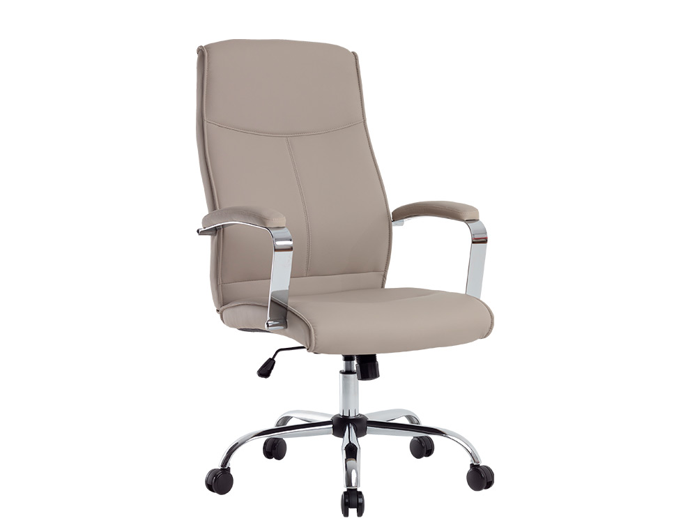 CADEIRA DE DIRECAO Q-CONNECT MODENA IMIT DE PELE BASE METAL ALT MAX 1210 MM LARG 630 MM PROF 650 MM RODAS PREMIUM COR CI