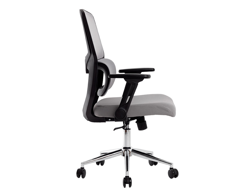 CADEIRA DE ESCRITORIO Q-CONNECT LUCCA MALHA BASE METAL ALT MAX 1090 MM LARG 700 MM PROF 650 MM RODAS PREMIUM COR PRETO/C