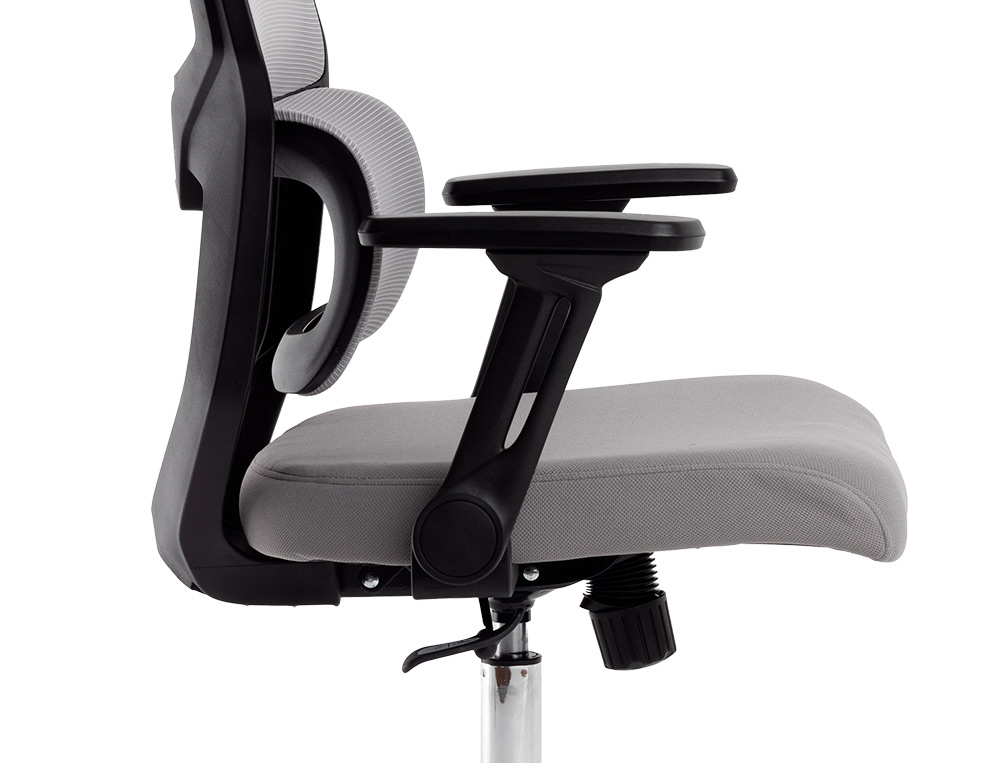 CADEIRA DE ESCRITORIO Q-CONNECT LUCCA MALHA BASE METAL ALT MAX 1090 MM LARG 700 MM PROF 650 MM RODAS PREMIUM COR PRETO/C