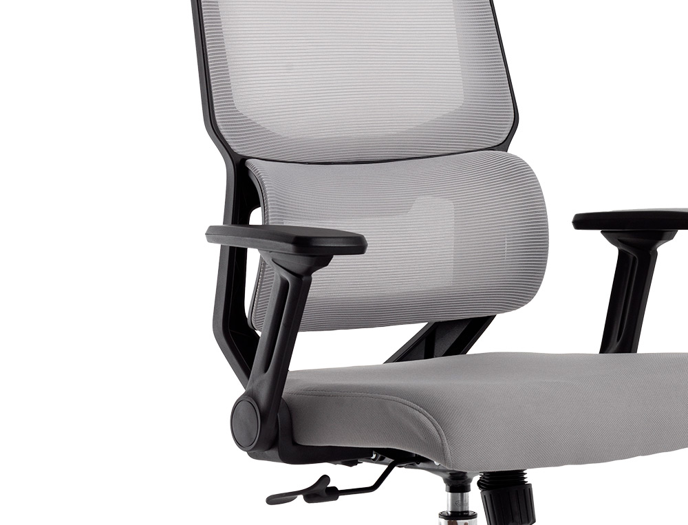CADEIRA DE ESCRITORIO Q-CONNECT LUCCA MALHA BASE METAL ALT MAX 1090 MM LARG 700 MM PROF 650 MM RODAS PREMIUM COR PRETO/C