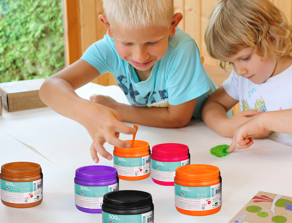 PINTURA A DEDOS LIDERPAPEL FRASCO DE 500 ML PRETO