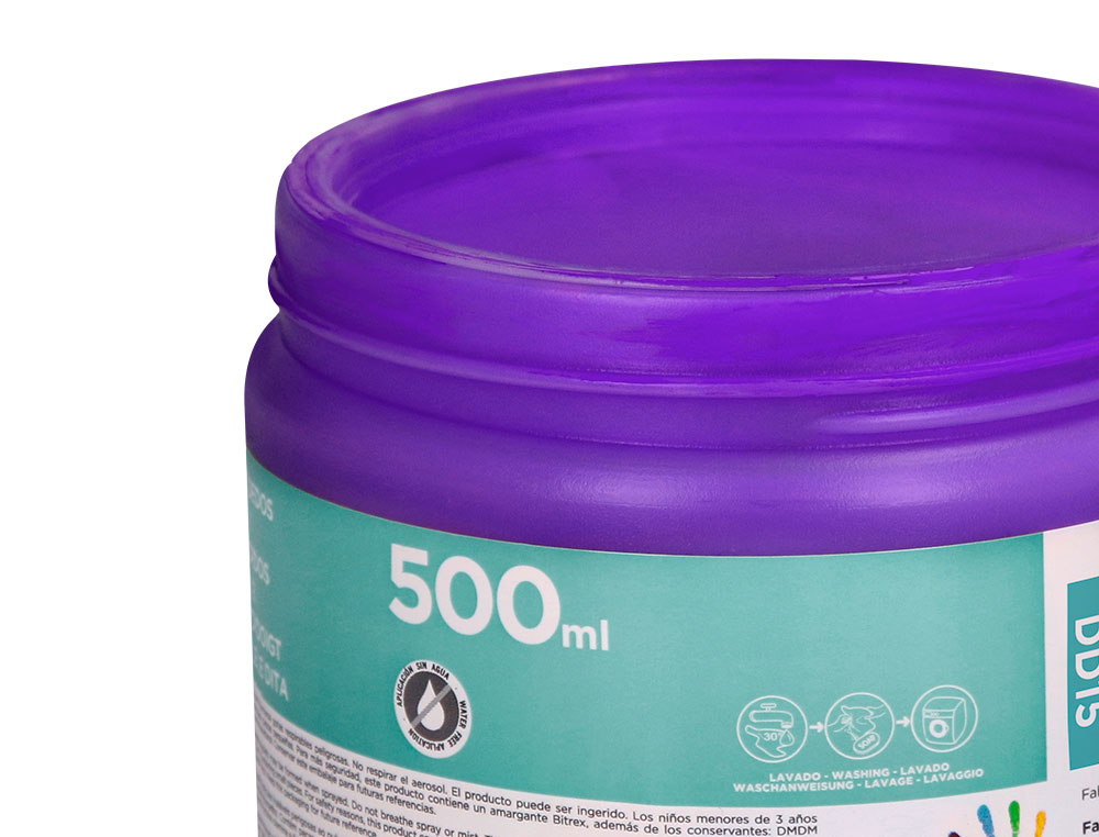 PINTURA A DEDOS LIDERPAPEL FRASCO DE 500 ML VIOLETA