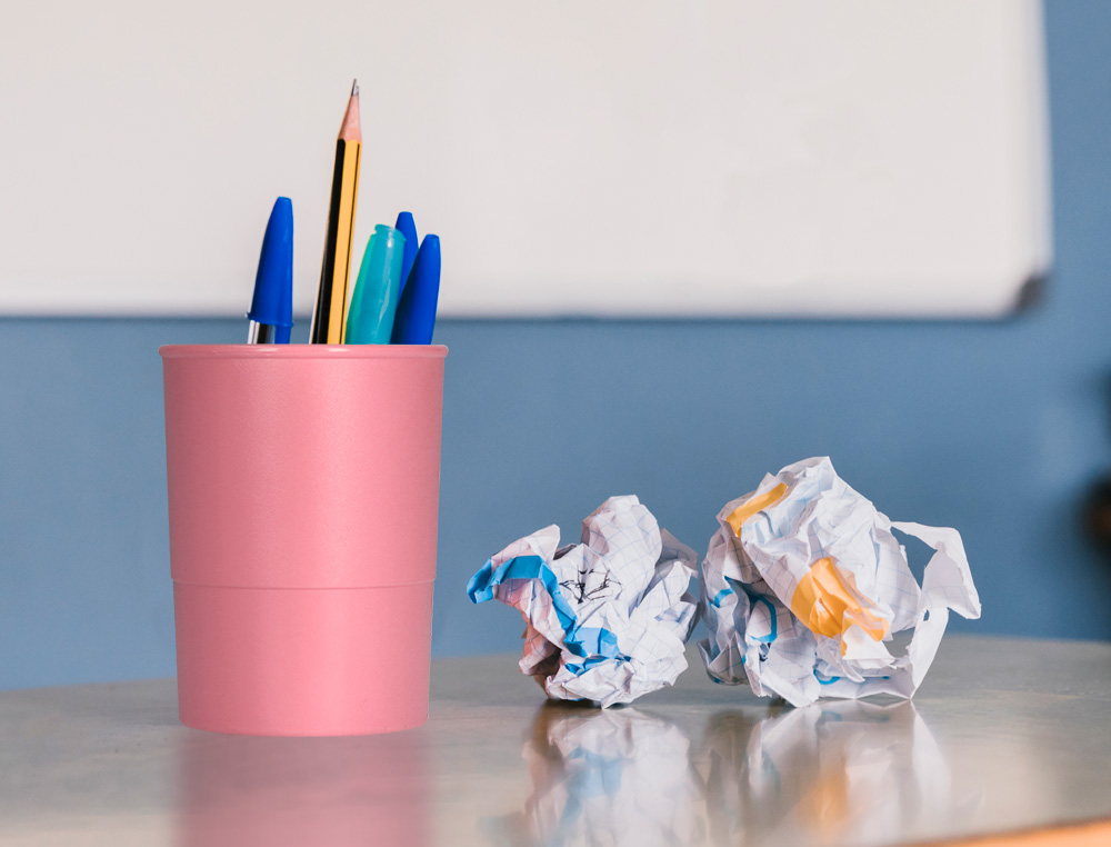 PORTA LAPIS Q-CONNECT PLASTICO ROSA PASTEL