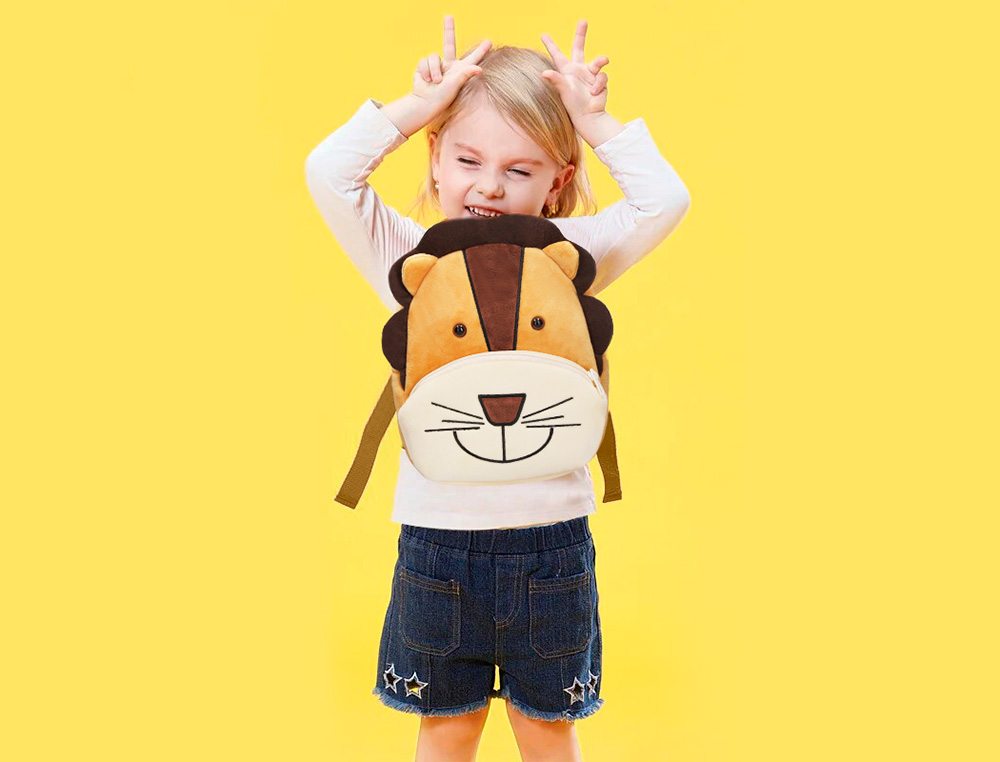 MOCHILA INFANTIL LIDERPAPEL LEAO PELUCHE 260X100X240 MM