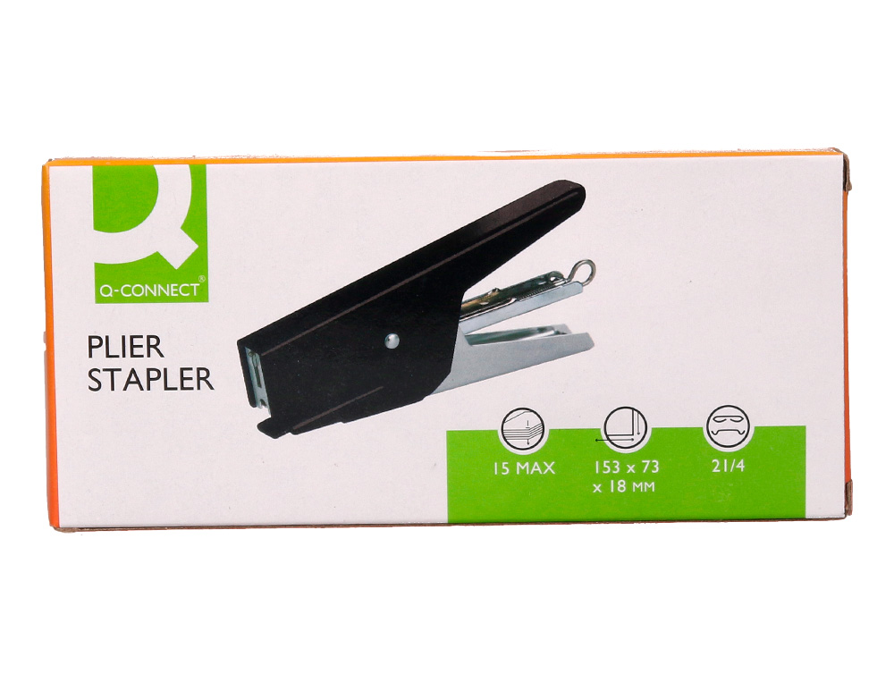 AGRAFADOR Q-CONNECT DE ALICATE CAPACIDADE 15 FOLHAS USA AGRAFES 21/4