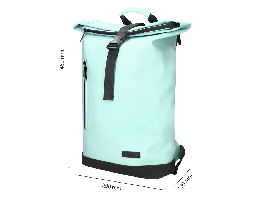 MOCHILA ANTARTIK WATERPROOF ENROLAVEL DESIGN CASUAL COR TURQUESA 480X130X280 MM