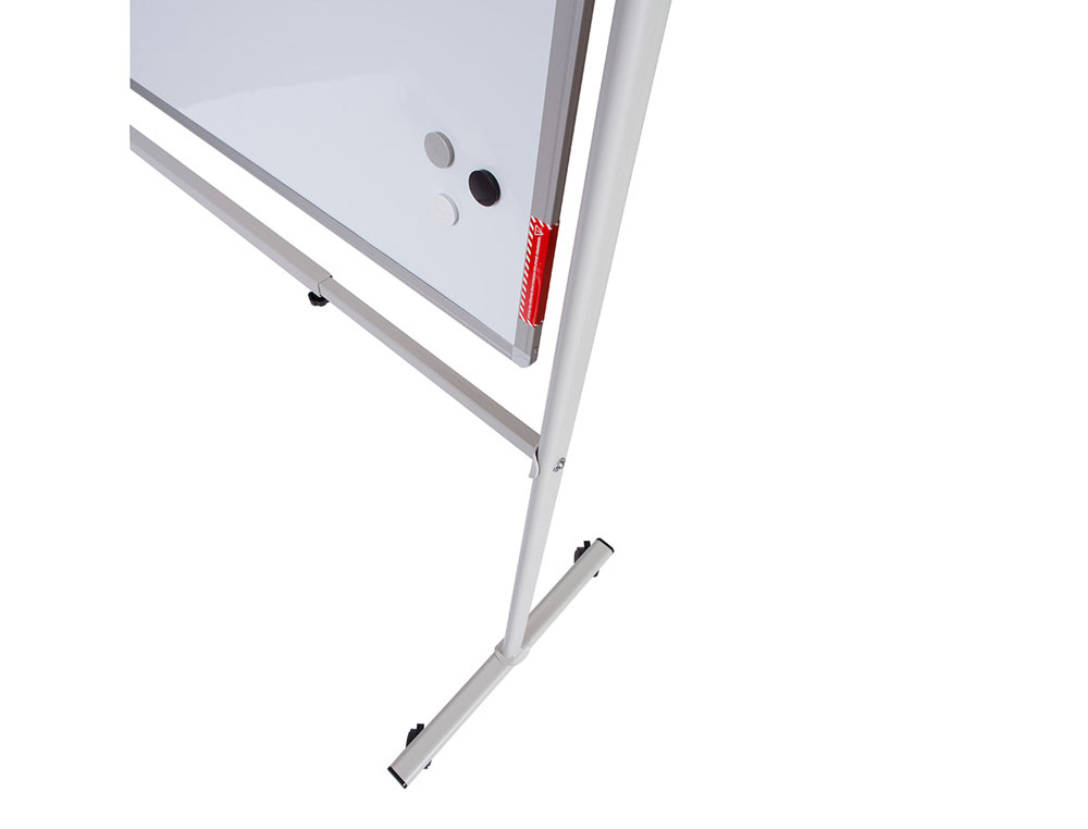 QUADRO BRANCO ROCADA ACO VITRIFICADO MAGNETICO MOLDURA ALUMINIO DUPLA FACE GIRATORIO 90X120 CM