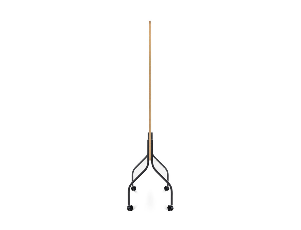 QUADRO BRANCO ROCADA DUPLA FACE LACADO MAGNETICO PLACA MELAMINA CARVALHO BASE COM 4 RODAS 100X120 CM