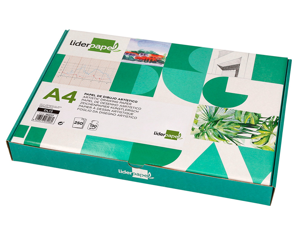 PAPEL DE DESENHO LIDERPAPEL 210X297 MM 130 GR SEM ESQUADRIA DIN A4 FOLHA