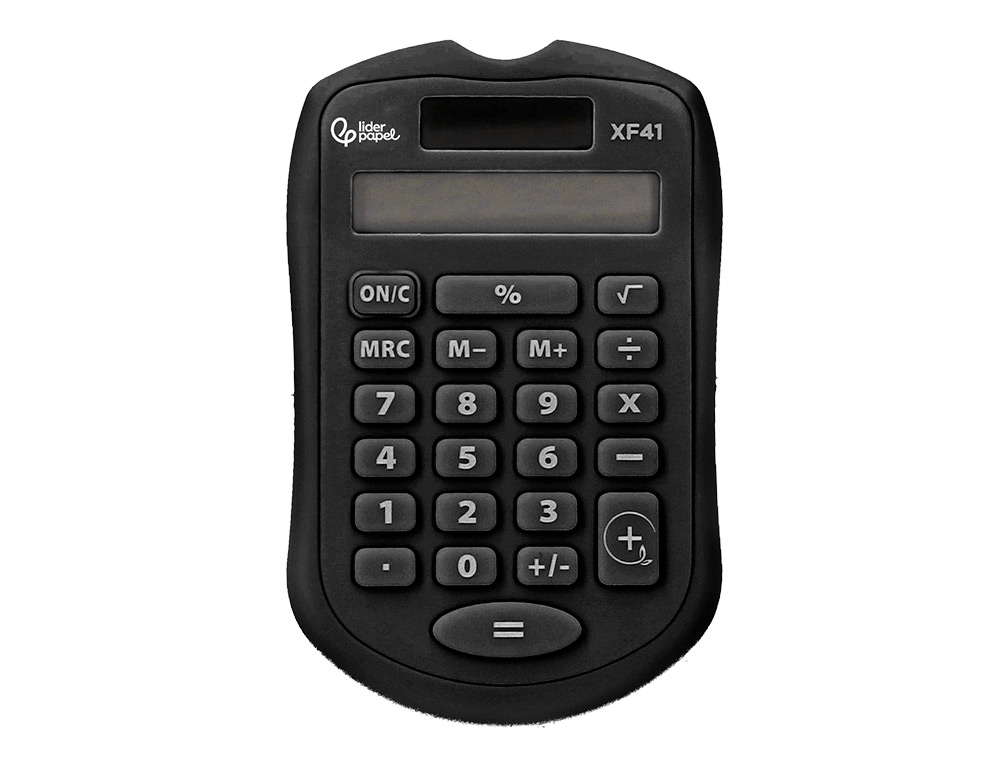 CALCULADORA LIDERPAPEL DE BOLSO XF43 8 DIGITOS SOLAR E PIHAS COR PRETO 94X59,5X10,5MM