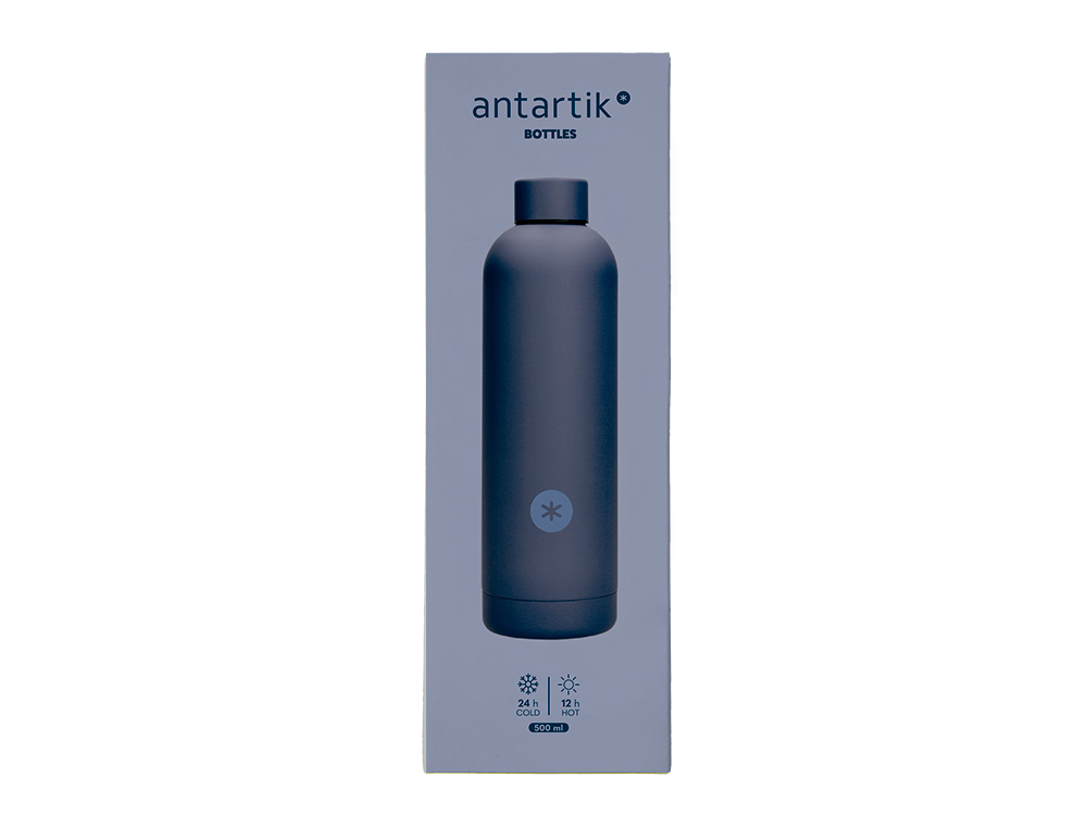 GARRAFA ANTARTIK ISOTERMICA ACO INOXIDAVEL LIVRE DE BPA COR AZUL 500 ML