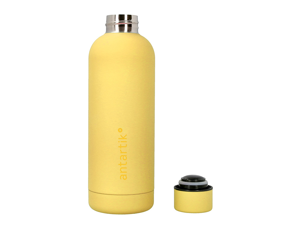 GARRAFA ANTARTIK ISOTERMICA ACO INOXIDAVEL LIVRE DE BPA COR AMARELO 500 ML