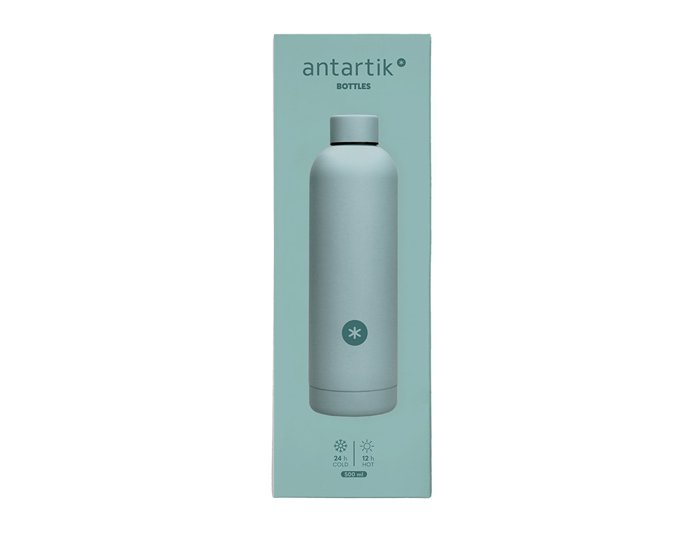 GARRAFA ANTARTIK ISOTERMICA ACO INOXIDAVEL LIVRE DE BPA COR MENTA 500 ML