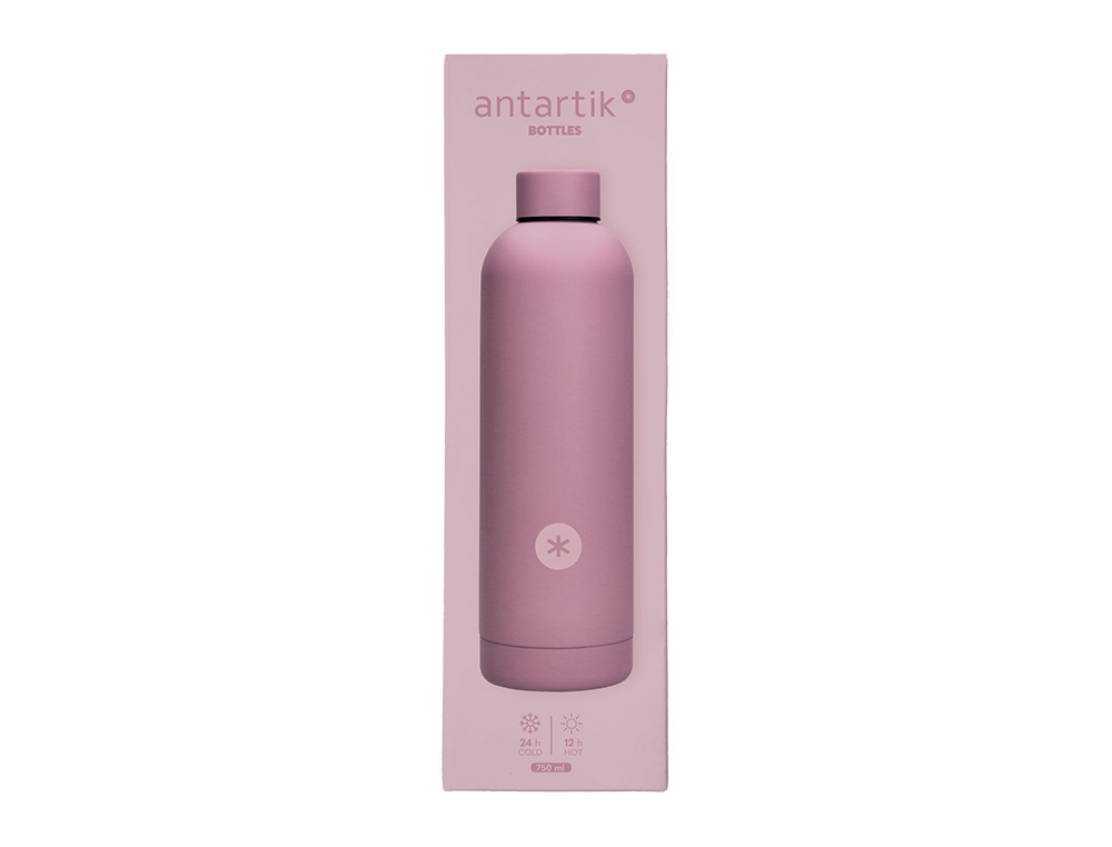 GARRAFA ANTARTIK ISOTERMICA ACO INOXIDAVEL LIVRE DE BPA COR ROSA 750 ML