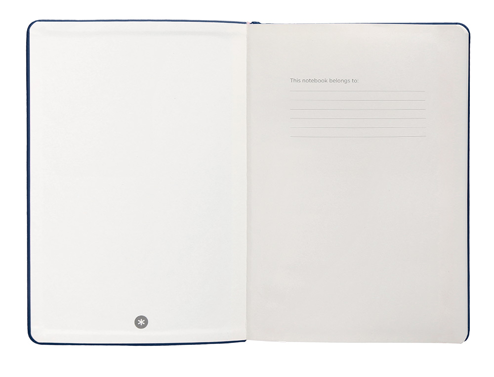 CADERNO COM ELASTICO ANTARTIK NOTES CAPA DURA A5 PONTILHADO AZUL MARINHO 100 FOLHAS 80 GR FSC