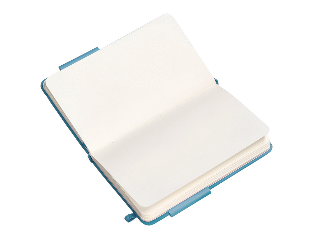 CADERNO COM ELASTICO ANTARTIK NOTES CAPA DURA A6 PAUTADO AZUL CLARO 100 FOLHAS 80 GR FSC