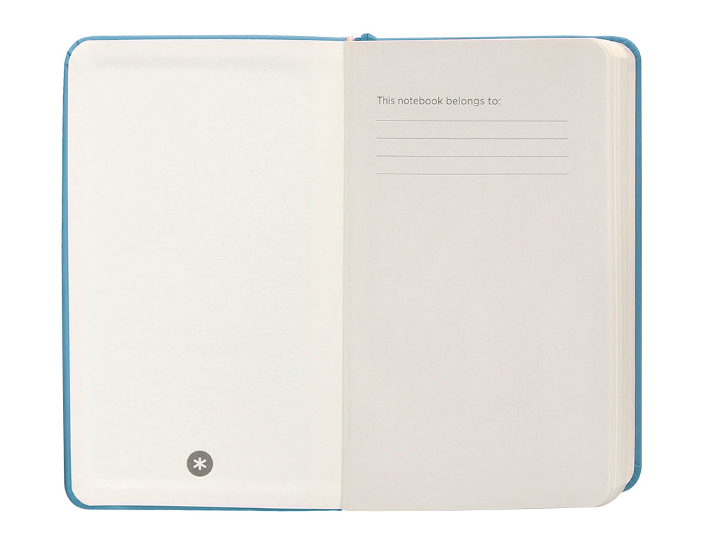 CADERNO COM ELASTICO ANTARTIK NOTES CAPA DURA A6 PAUTADO AZUL CLARO 100 FOLHAS 80 GR FSC