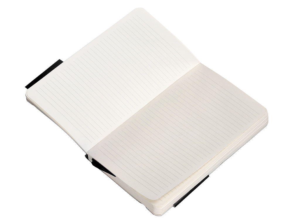 CADERNO COM ELASTICO ANTARTIK NOTES CAPA MOLE A6 PAUTADO PRETO 100 FOLHAS 80 GR FSC