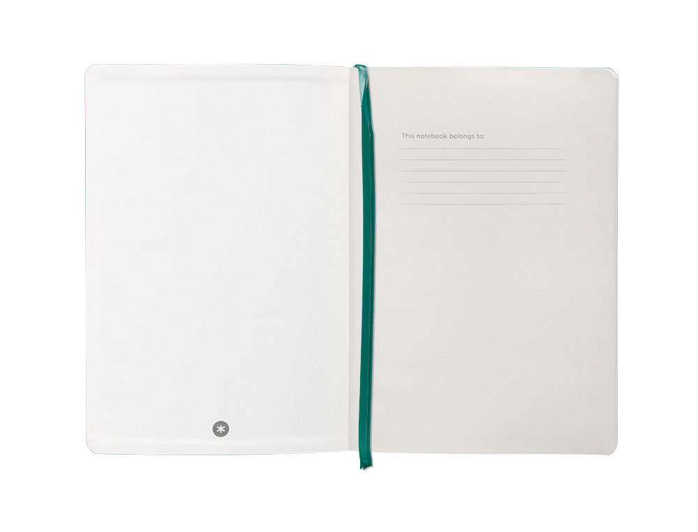 CADERNO COM ELASTICO ANTARTIK NOTES CAPA MOLE A5 QUADRICULADO VERDE AGUA-MARINHA 80 FOLHAS 80 GR FSC
