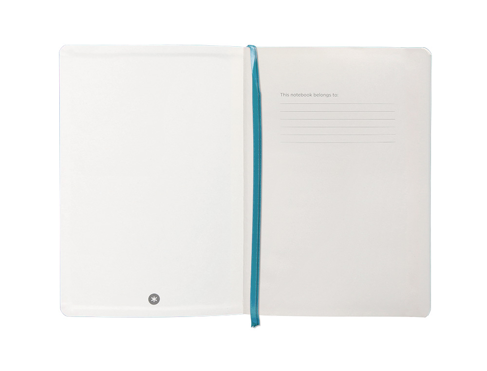 CADERNO COM ELASTICO ANTARTIK NOTES CAPA MOLE A5 QUADRICULADO AZUL CLARO 80 FOLHAS 80 GR FSC