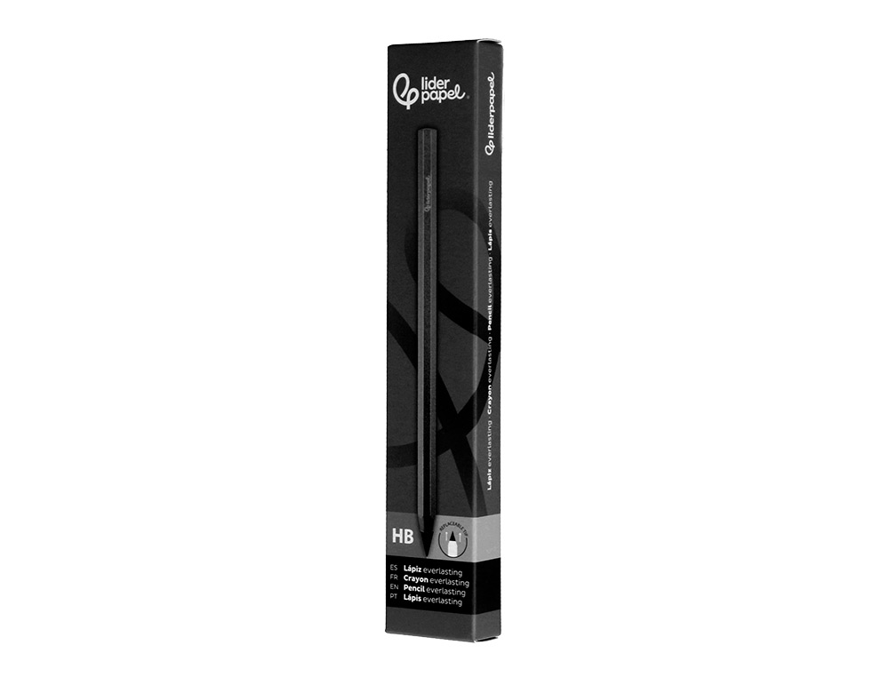 LAPIS DE GRAFITE LIDERPAPEL INFINITO COM BORRACHA ALUMINIO HEXAGONAL PRETO ULTRA RESISTENTE 1 PONTA DE RECARGA