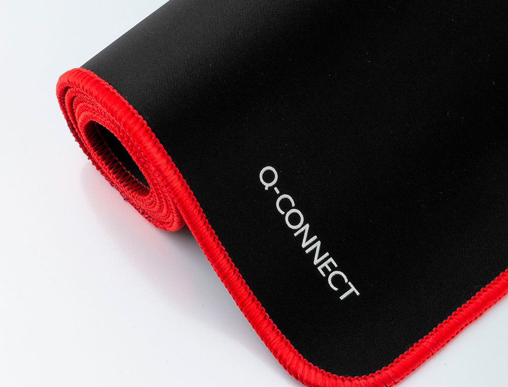 TAPETE PARA RATO Q-CONNECT XXL PRETO COM BORDA VERMELHA 900X400 MM