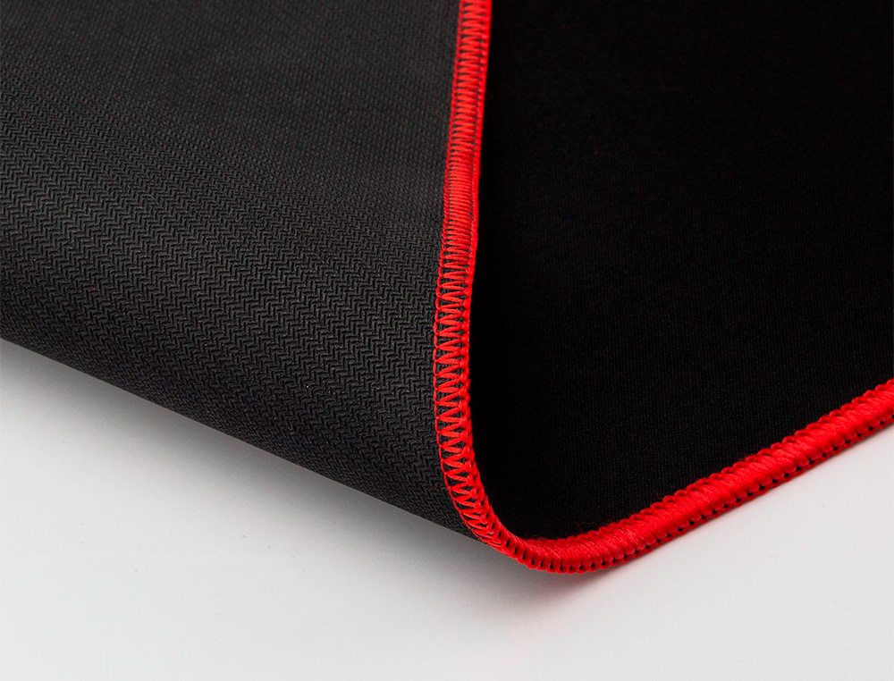 TAPETE PARA RATO Q-CONNECT XXL PRETO COM BORDA VERMELHA 900X400 MM