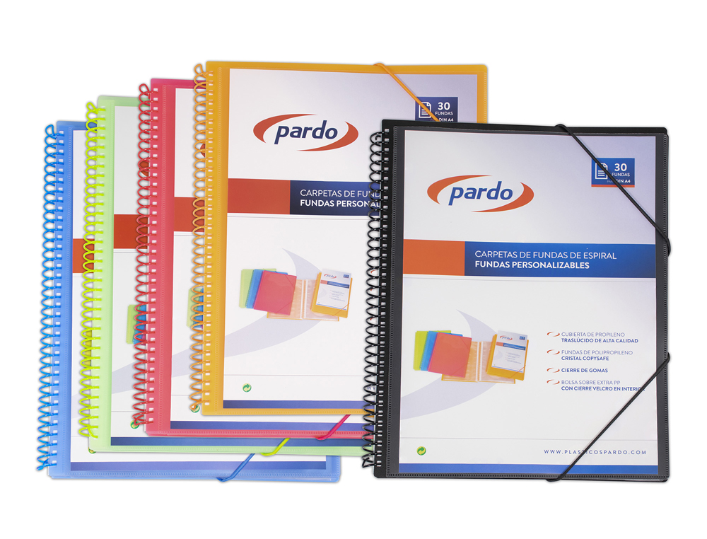 CAPA CATALOGO PARDO COM ESPIRAL 20 BOLSAS FOLIO PERSONALIZAVEL COR PRETO