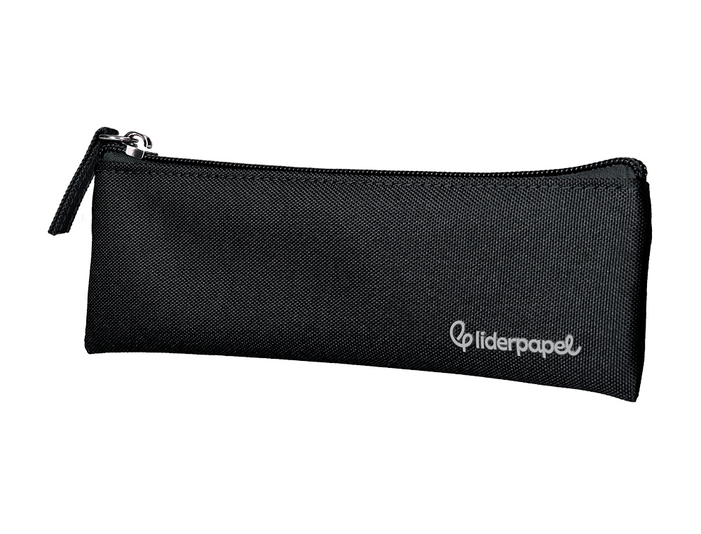 ESTOJO ESCOLAR LIDERPAPEL PLANO ESTREITO UM FECHO 200X60 MM PRETO