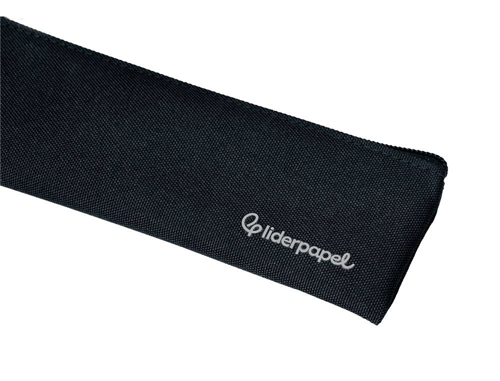 ESTOJO ESCOLAR LIDERPAPEL PLANO ESTREITO UM FECHO 200X60 MM PRETO