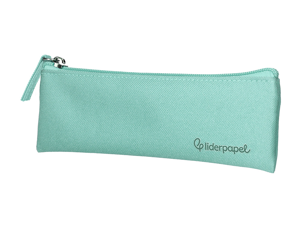 ESTOJO ESCOLAR LIDERPAPEL PLANO ESTREITO UM FECHO 200X60 MM VERDE
