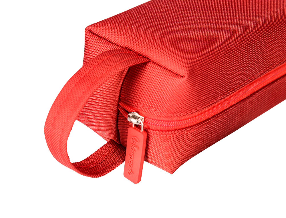 ESTOJO ESCOLAR LIDERPAPEL RETANGULAR COM ASA 210X70 MM VERMELHO
