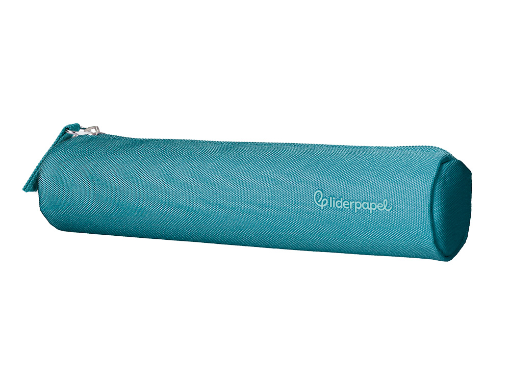 ESTOJO ESCOLAR LIDERPAPEL CILINDRICO ESTREITO 220X45 MM AZUL CELESTE