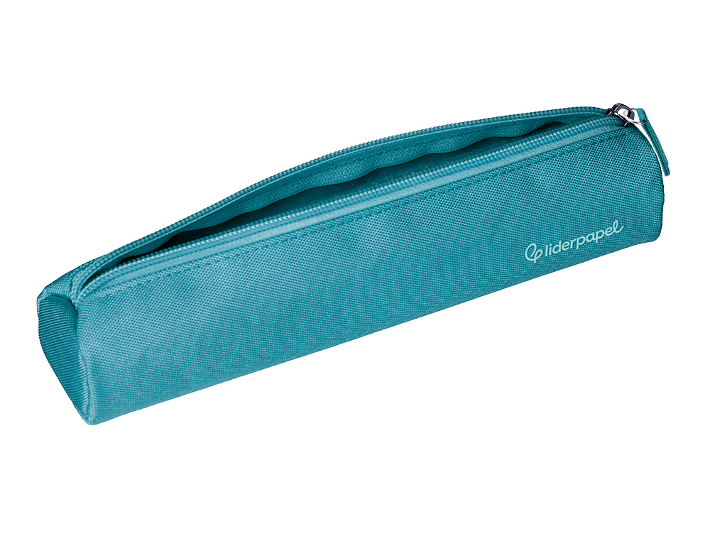 ESTOJO ESCOLAR LIDERPAPEL CILINDRICO ESTREITO 220X45 MM AZUL CELESTE