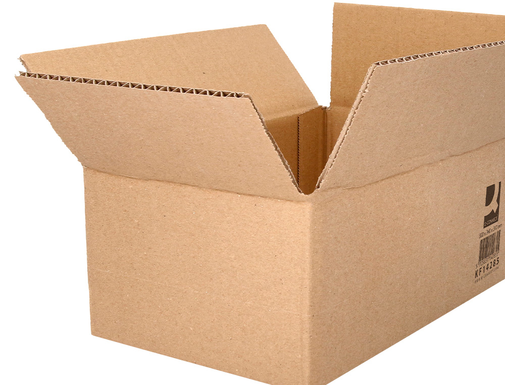 CAIXA PARA EMBALAR Q-CONNECT AMERICANA ULTRA RESISTENTE CARTAO CANAL DUPLO 7 MM COR KRAFT 500X340X310 MM