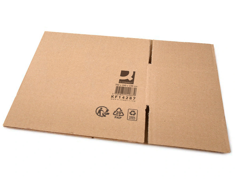 CAIXA PARA EMBALAR Q-CONNECT AMERICANA ULTRA RESISTENTE CARTAO CANAL DUPLO 7 MM COR KRAFT 700X440X330 MM
