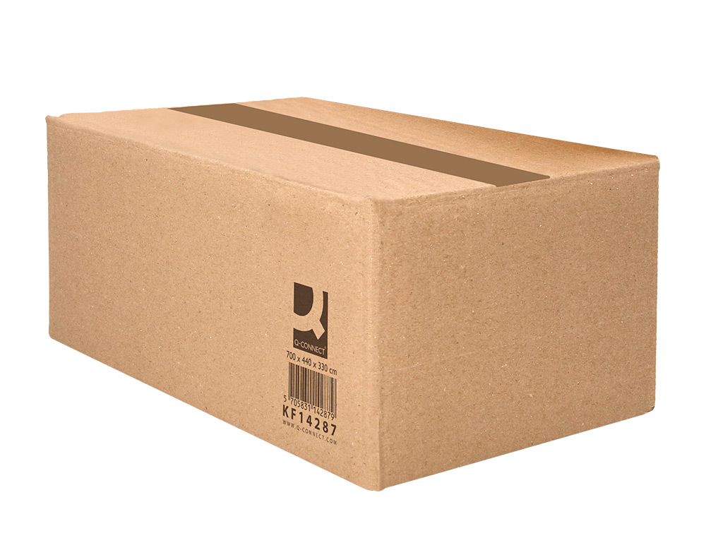 CAIXA PARA EMBALAR Q-CONNECT AMERICANA ULTRA RESISTENTE CARTAO CANAL DUPLO 7 MM COR KRAFT 700X440X330 MM