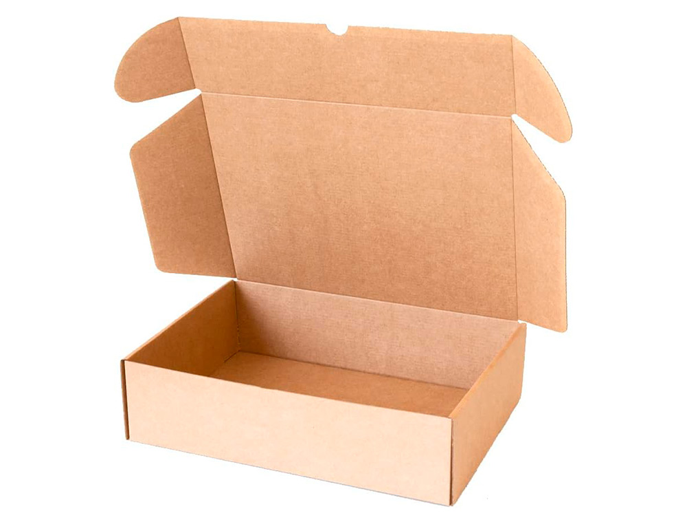 CAIXA AUTO MONTAGEM Q-CONNECT PARA E-COMMERCE E PRESENTES CARTAO RECICLADO CANAL SIMPLES 3 MM KRAFT 330X250X100 MM
