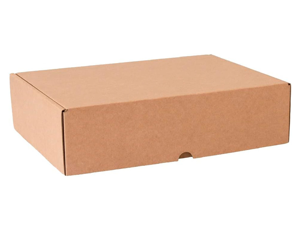 CAIXA AUTO MONTAGEM Q-CONNECT PARA E-COMMERCE E PRESENTES CARTAO RECICLADO CANAL SIMPLES 3 MM KRAFT 330X250X100 MM