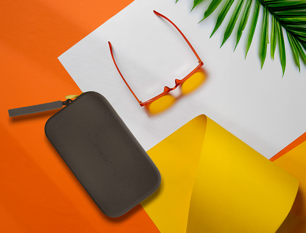 ESTOJO ESCOLAR ANTARTIK TROPICAL DIVE SILICONE SOFT RETANGULAR 190X120X25 MM PRETO