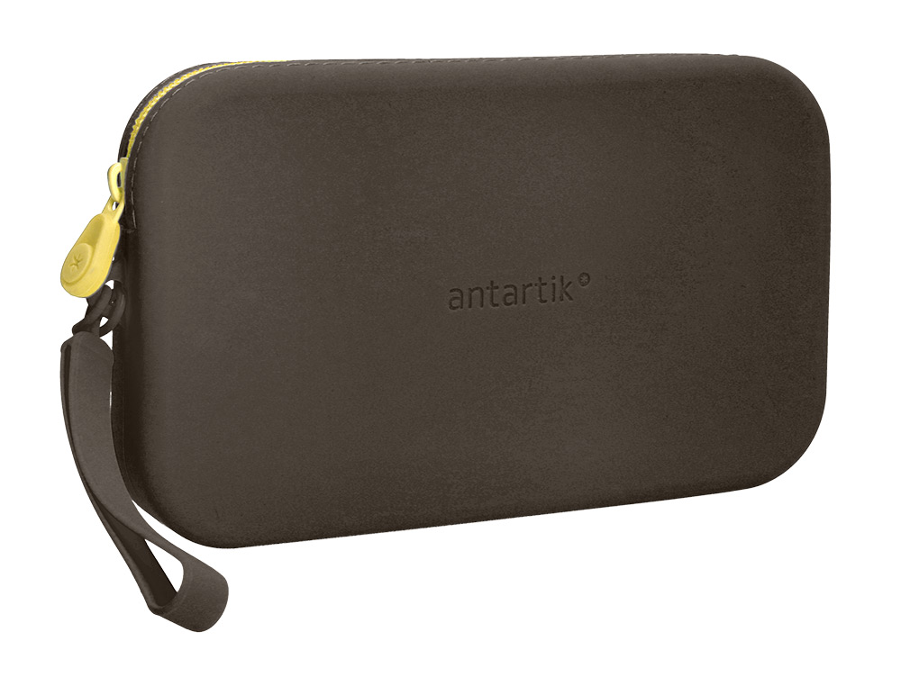 ESTOJO ESCOLAR ANTARTIK TROPICAL DIVE SILICONE SOFT RETANGULAR 190X120X25 MM PRETO