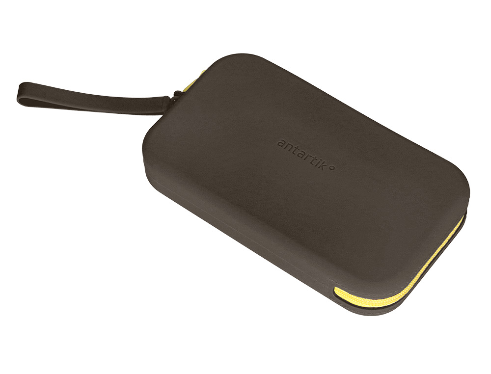 ESTOJO ESCOLAR ANTARTIK TROPICAL DIVE SILICONE SOFT RETANGULAR 190X120X25 MM PRETO